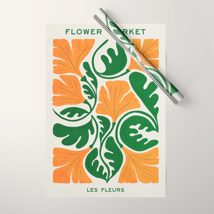 Blaze & Green: Les Fleurs | Flower Market 03 | Spring Summer 23 Wrapping Paper Gallery Image 1