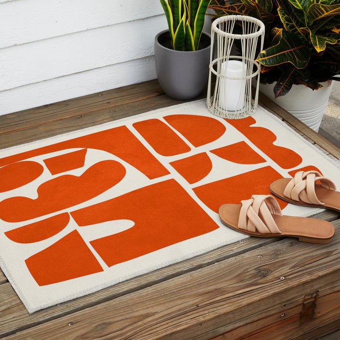 Modern Abstract Shapes 22 Outdoor Rug Gallery Image 2