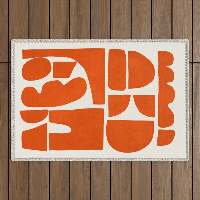 Modern Abstract Shapes 22 Outdoor Rug Gallery Image 1