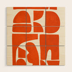 Modern Abstract Shapes 22 Wood Wall Art Gallery Image 1