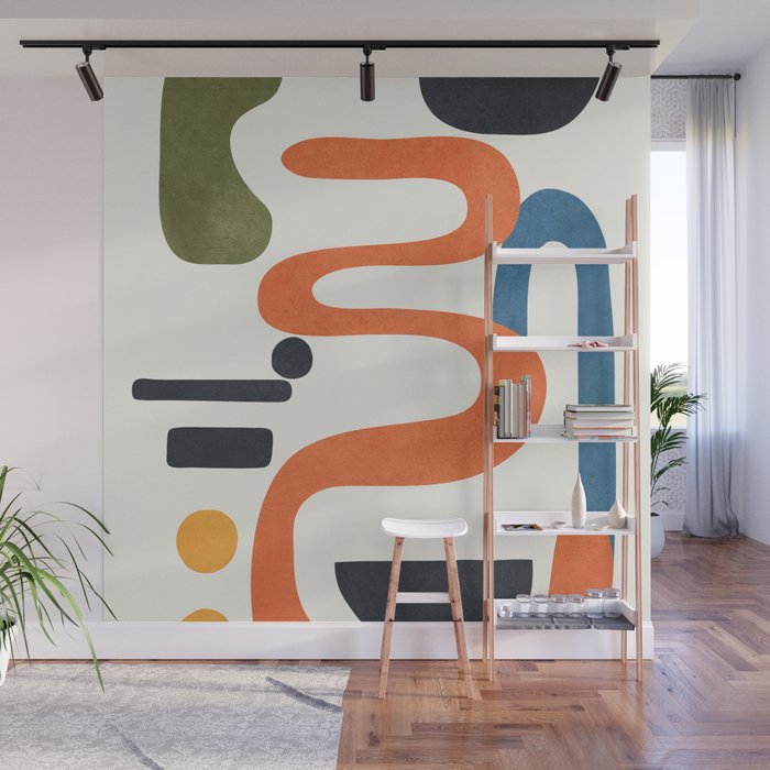 Abstract Colorful Setting 4 Wall Mural Gallery Image 1