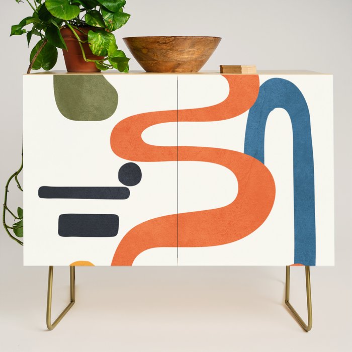 Abstract Colorful Setting 4 Credenza Gallery Image 1