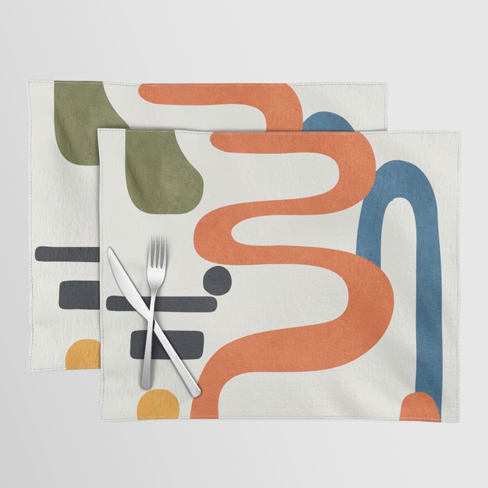 Abstract Colorful Setting 4 Placemat Gallery Image 1
