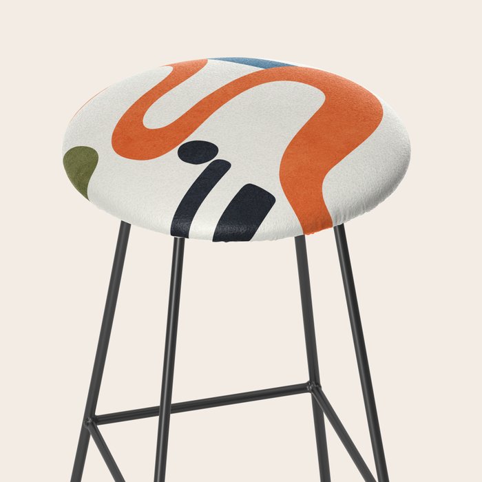 Abstract Colorful Setting 4 Stool Gallery Image 2