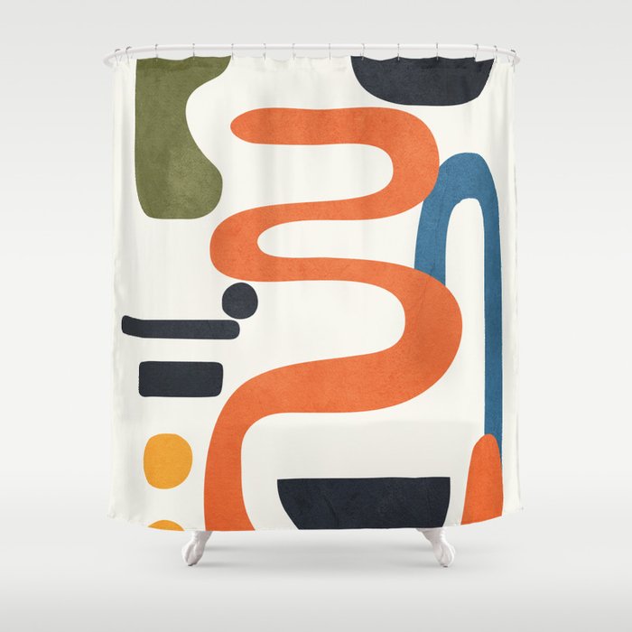 Abstract Colorful Setting 4 Shower Curtain Gallery Image 1