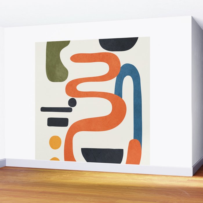 Abstract Colorful Setting 4 Wall Mural Gallery Image 2