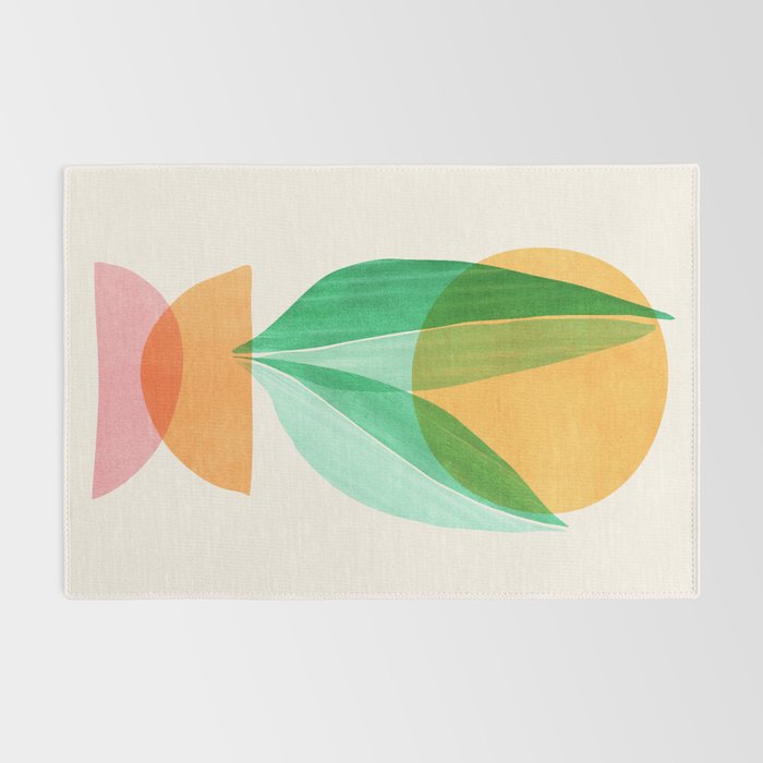 Summer Stack Abstract Plant Illustration Rug Gallery Image 2