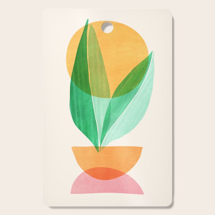 Summer Stack Abstract Plant Illustration Cutting Board Gallery Image 1