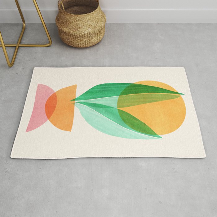 Summer Stack Abstract Plant Illustration Rug Gallery Image 1