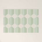 Hexagonal Pattern VI Soft Green Welcome Mat Gallery Image 1