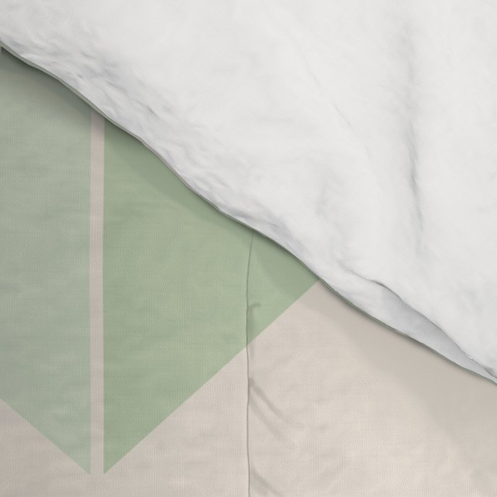 Hexagonal Pattern VI Soft Green Comforter Gallery Image 4