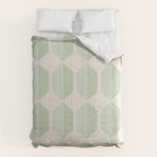 Hexagonal Pattern VI Soft Green Comforter Gallery Image 6