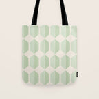 Hexagonal Pattern VI Soft Green Tote Bag Gallery Image 1