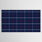 Navy Red White Tattersall Tablecloth Gallery Image 2