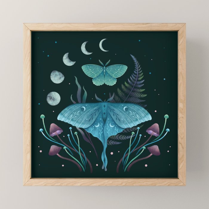 Luna and Emerald Mini Art Print Gallery Image 1