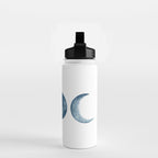 Blue Moon Phases Watercolor Water Bottle Gallery Image 2