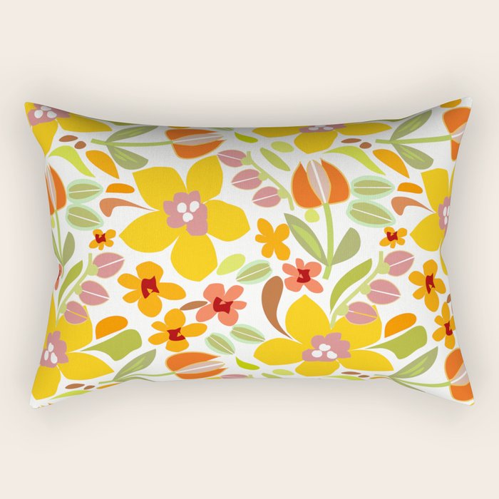Naif Summer Flora Rectangular Pillow Gallery Image 2
