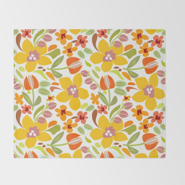 Naif Summer Flora Throw Blanket Gallery Image 2