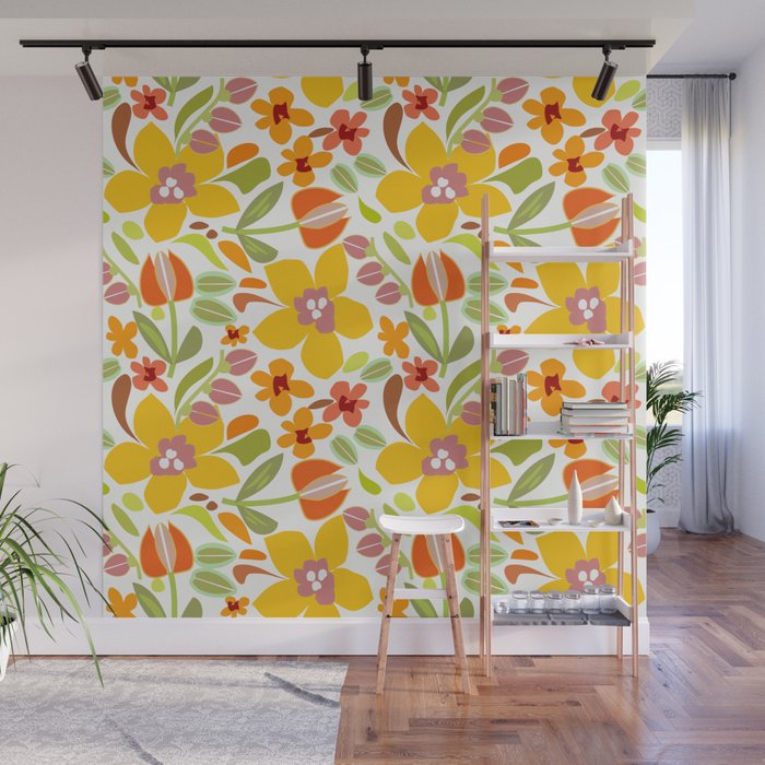 Naif Summer Flora Wall Mural Gallery Image 1