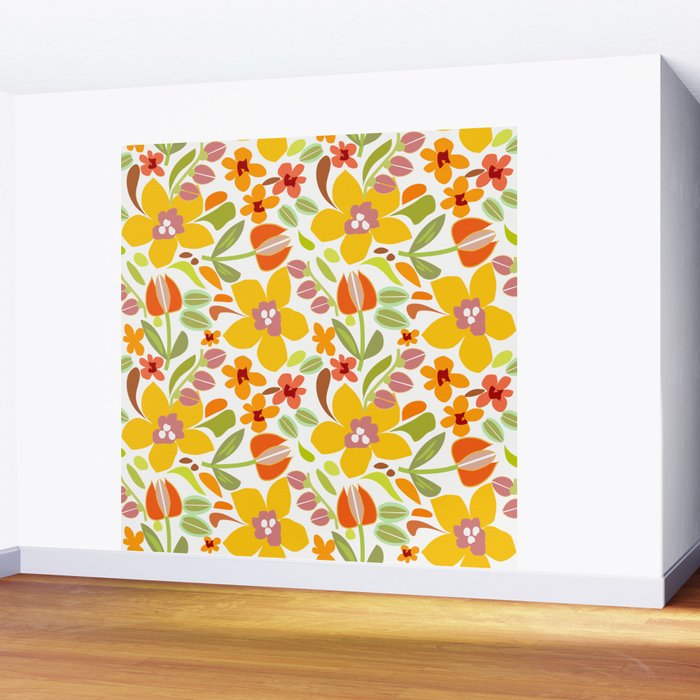 Naif Summer Flora Wall Mural Gallery Image 2