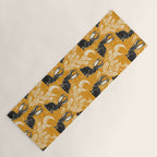 Jackalope - marigold and black  Yoga Mat Gallery Image 1