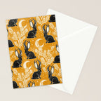 Jackalope - marigold and black  Stationery Card Gallery Image 2