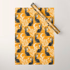 Jackalope - marigold and black  Wrapping Paper Gallery Image 1