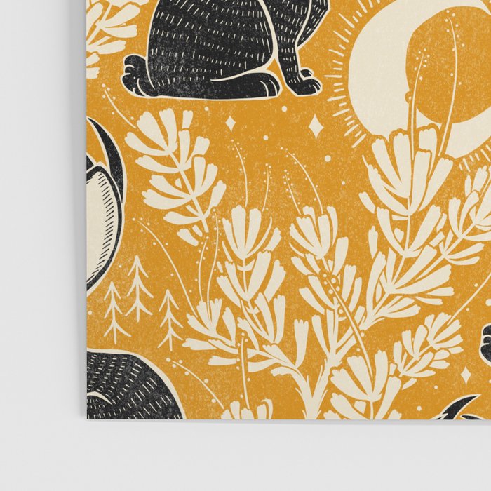 Jackalope - marigold and black  Poster Gallery Image 3