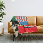 Groovy Modern Abstract Architecture in Geometric Shapes Throw Blanket Gallery Image 1