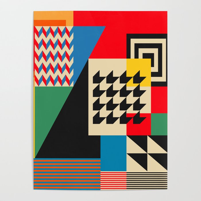 Groovy Modern Abstract Architecture in Geometric Shapes Poster Gallery Image 4
