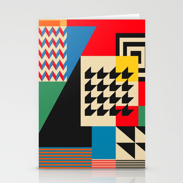 Groovy Modern Abstract Architecture in Geometric Shapes Stationery Card Gallery Image 2