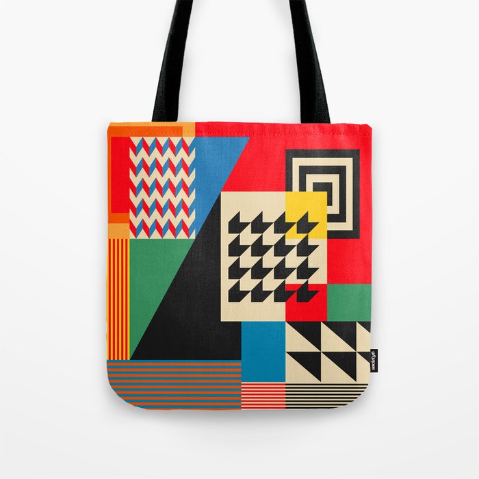 Groovy Modern Abstract Architecture in Geometric Shapes Tote Bag Gallery Image 1