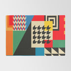 Groovy Modern Abstract Architecture in Geometric Shapes Rug Gallery Image 2