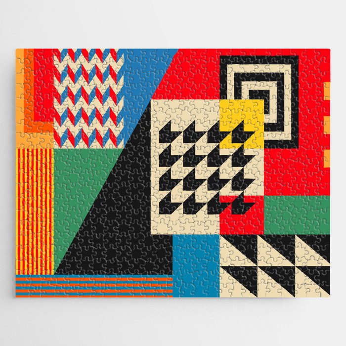 Groovy Modern Abstract Architecture in Geometric Shapes Jigsaw Puzzle Gallery Image 1