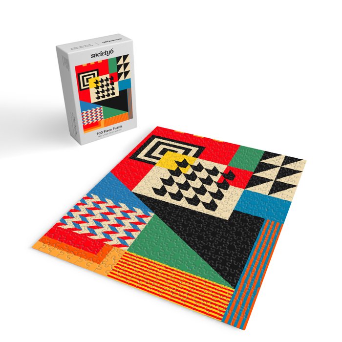 Groovy Modern Abstract Architecture in Geometric Shapes Jigsaw Puzzle Gallery Image 2