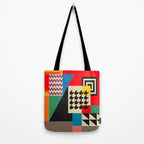 Groovy Modern Abstract Architecture in Geometric Shapes Tote Bag Gallery Image 2