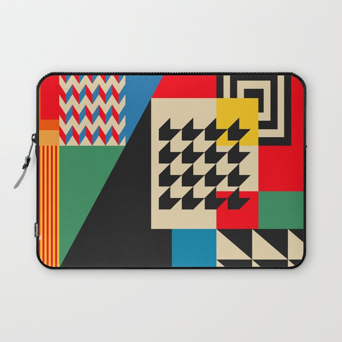 Groovy Modern Abstract Architecture in Geometric Shapes Laptop Sleeve Gallery Image 1