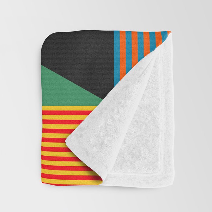 Groovy Modern Abstract Architecture in Geometric Shapes Throw Blanket Gallery Image 3