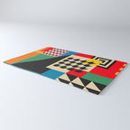 Groovy Modern Abstract Architecture in Geometric Shapes Rug Gallery Image 3
