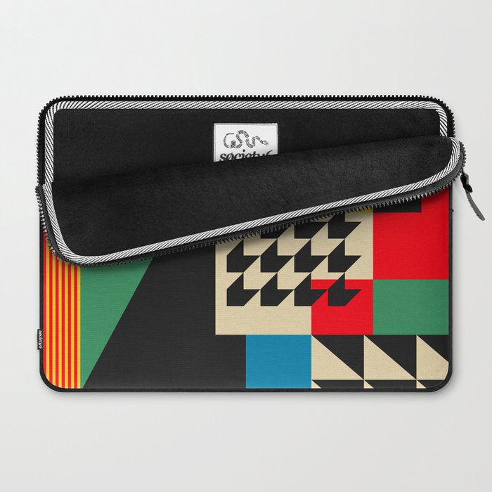 Groovy Modern Abstract Architecture in Geometric Shapes Laptop Sleeve Gallery Image 2