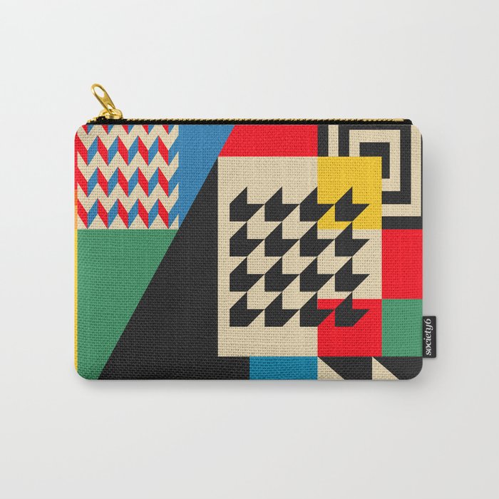 Groovy Modern Abstract Architecture in Geometric Shapes Carry All Pouch Gallery Image 1