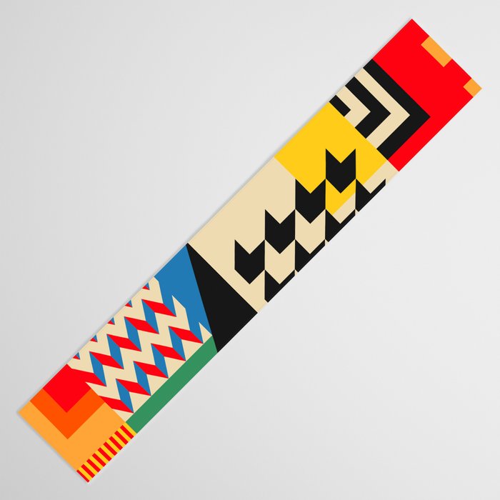Groovy Modern Abstract Architecture in Geometric Shapes Table Runner Gallery Image 3