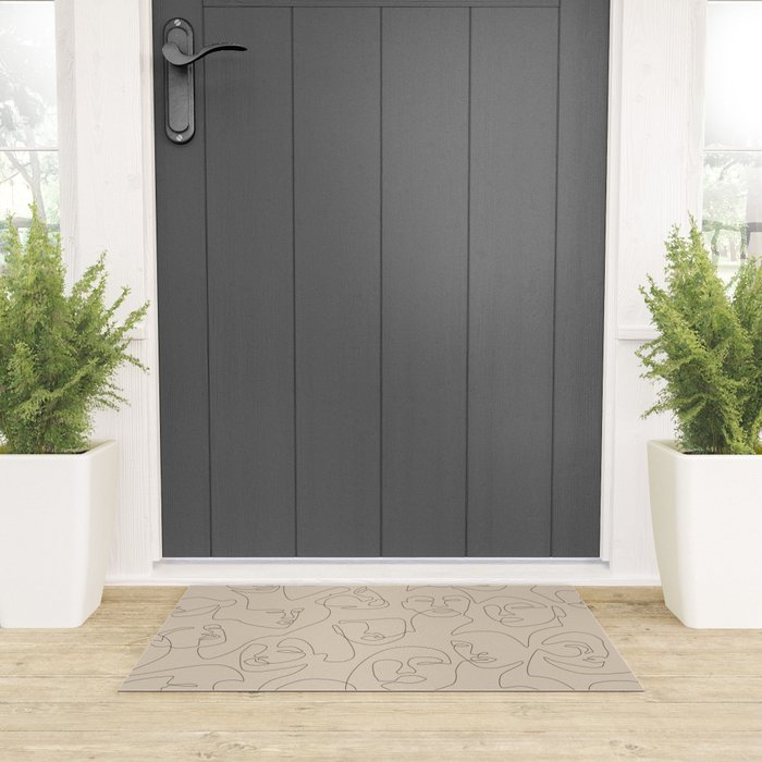 She's Beige Welcome Mat Gallery Image 3