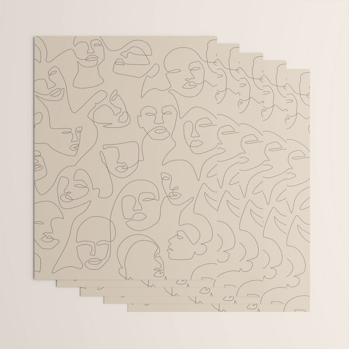She's Beige Wrapping Paper Gallery Image 3