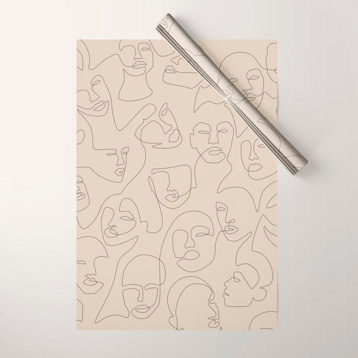 She's Beige Wrapping Paper Gallery Image 1