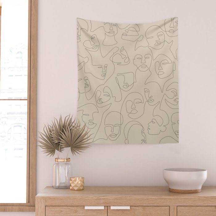 She's Beige Wall Tapestry Gallery Image 2