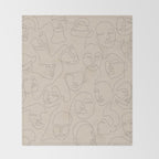 She's Beige Throw Blanket Gallery Image 2