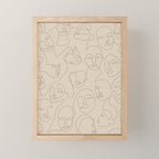 She's Beige Mini Art Print Gallery Image 1