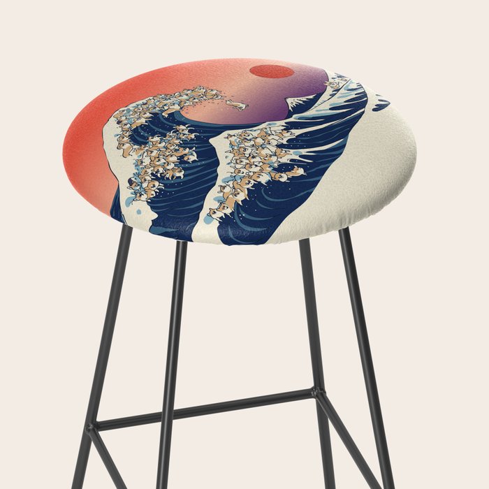 The Great Wave of Corgis Stool Gallery Image 2
