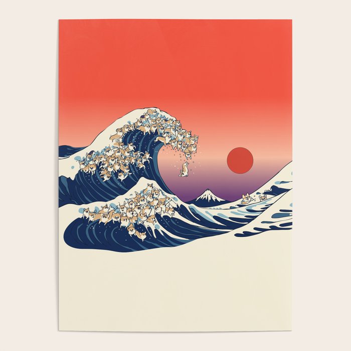 The Great Wave of Corgis Poster Gallery Image 1